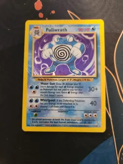 Poliwrath 13/102 Base Set Holo Rare Pokemon Trading Card Game - Image 1