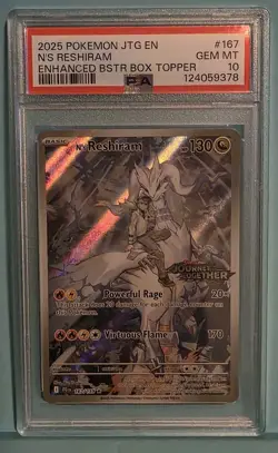 Pokemon TCG N's Reshiram Stamped Illustration Rare Promo Card 167/159 PSA10 GEM - Image 1