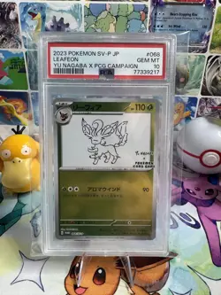 PSA 10 Nagaba Leafeon 068/SV-P Promo Japanese Pokemon Card 2023 Yu PCG Campaign - Image 1