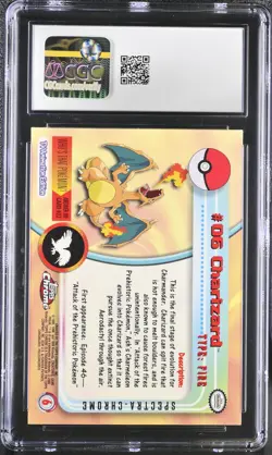 CGC 8 Charizard 2000 Chrome Series 1 Topps 6 Spectra Pokemon Card - Image 2