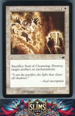 Magic the Gathering MTG Nemesis Seal of Cleansing #18 Buy 2 Get 1 - Image 1