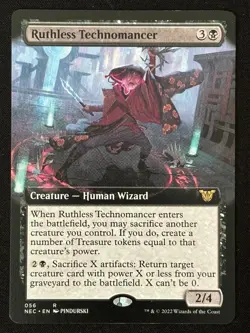 1x MTG Ruthless Technomancer (Extended Art) - Commander: Neon Dynasty (NEC) #56 - Image 1