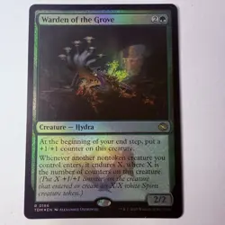 Magic The Gathering Mtg Foil Warden Of The Grove Tarkir Dragonstorm Rare - Image 1