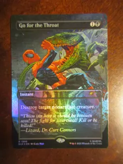 Magic The Gathering Spider-Man Secret Lair GO FOR THE THROAT Foil MTG 1986 - Image 1