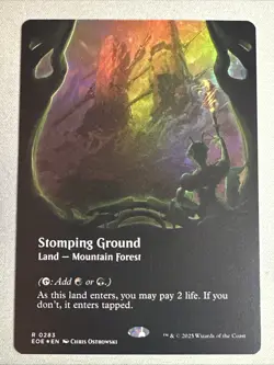 MTG / Stomping Ground / EOE / #283 / FOIL (Borderless) / Rare / NM - Image 1
