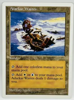 MTG Adarkar Wastes Fifth Edition 410 LP Lightly Played Rare Magic The Gathering - Image 1