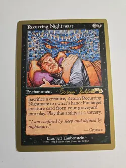 Recurring Nightmare (Gold Border World Championship Version) x1 MTG ENGLISH - Image 2