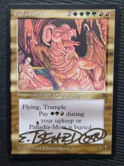Mtg Super Rare Signed Palladia Mors First Edition Black Frame Leg - Image 1