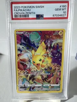 2023 Pokemon SWSH FA/Pikachu Crown Zenith #160 PSA 10 - Image 1