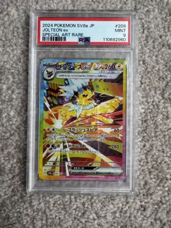 Pokemon Japanese Jolteon Ex 209/187 SAR Terastal Festival SV8a PSA 9 2024 - Image 1