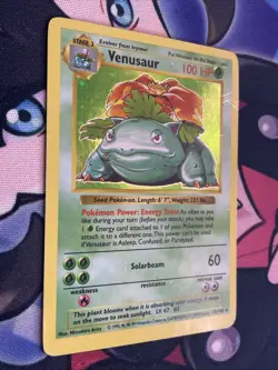 1999 Pokemon TCG Venusaur Holo Rare Shadowless 15/102 Base Set - MP - Image 3