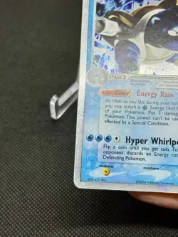 Pokemon TCG Blastoise ex FireRed LeafGreen 104/112 MP/HP Small Crease Free Ship - Image 2