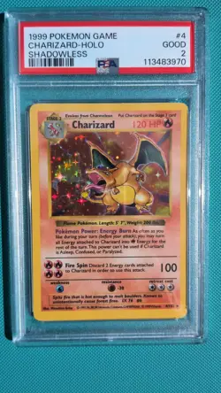 Base Set Shadowless Charizard 4/102 Pokemon PSA graded. See Pictures! - Image 2