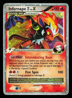 Infernape Lv.X 108/111 Ultra Rare Rising Rivals Pokemon Card - Image 1
