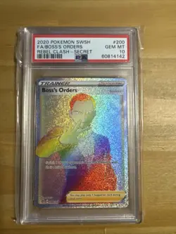 Boss's Orders #200/192 Rebel Clash Secret Rare 2020 PSA 10 GEM MINT Pokemon TCG - Image 1