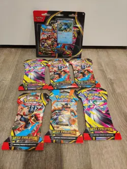 Pokemon TCG Mega Evolutions Sleeved Booster Packs Lot of 6 & 3 Pack Blister - Image 1