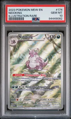 2023 POKEMON MEW EN-151 ILLUSTRATION RARE #174 NIDOKING PSA 10 - Image 1