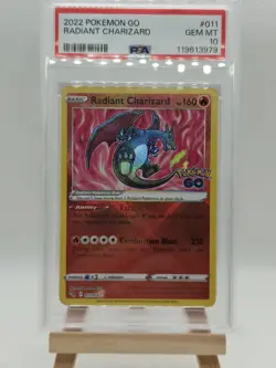 2022 POKEMON GO #011 RADIANT CHARIZARD PSA 10 - Image 1