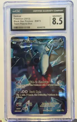 Darkrai (Team Plasma) BW73 Black & White Full Art Promo Pokemon 2013 CGC 8.5 - Image 1