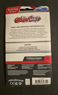 Pokemon TCG Scarlet & Violet Base Checklane Blister- Espathra- Factory Sealed - Image 2