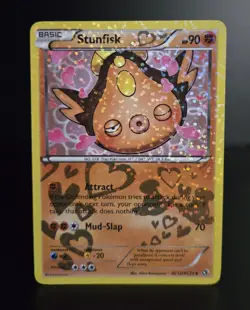 Pokemon TCG - STUNFISK - RC12/RC25 - RADIANT HOLO - LEGENDARY TREASURES 2013 -LP - Image 1