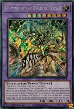 BLMR-EN071 MYSTERION THE DRAGON CROWN SECRET RARE 1ST EDITION YuGiOh CARD - Image 1