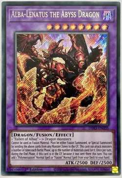 DIFO-EN035 Alba-Lenatus the Abyss Dragon - Secret Rare 1st Ed Near Mint YuGiOh - Image 1