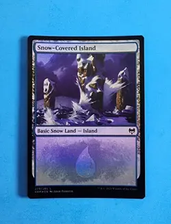 1x Snow-Covered Island Kaldheim 2021 Mtg Magic Card Basic Snow Land 279 Foil - Image 1