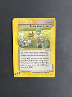 Pokemon TCG Town Volunteers Aquapolis Card 136/147 Regular Uncommon Non Holo - Image 1