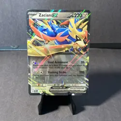 Pokemon TCG Zacian EX SVP 198 Scarlet & Violet Black Star Promo Card - Image 1