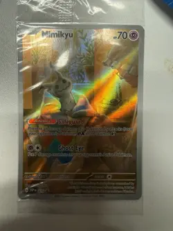 Pokemon Mimikyu TCG Promo Card Paldean Fates SVP 075 Sealed Mint - Image 1