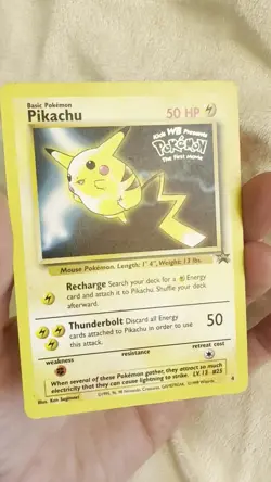 Pokemon TCG Black Star Pikachu Movie Promo Card WoTC 1999 NM Free Shipping - Image 2