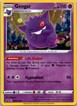 Gengar SWSH052 2020 Black Star Promo Holo Pokemon Card Near Mint - Image 1
