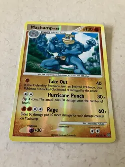 MACHAMP STORMFRONT 20/100 REVERSE HOLO RARE POKEMON CARD 2008 LV 62 HP 130 - Image 1