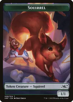 4x Squirrel Token - NM - Unfinity - SPARROW MAGIC mtg - Image 1