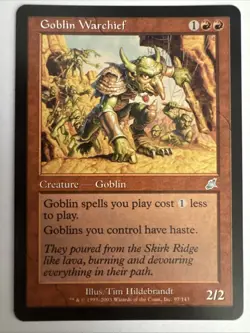 MTG Goblin Warchief Scourge Regular Uncommon Magic The Gathering NM - Image 1