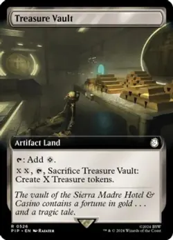 1 x Treasure Vault - Foil - Extended Art - Universes Beyond: Fallout - NM-Mint - - Image 1