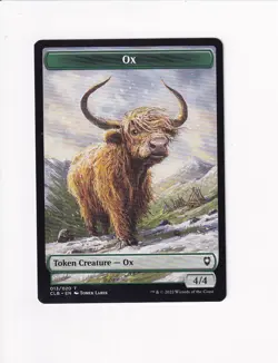 2022 MTG MAGIC COMMANDER LEGENDS: BATTLE FOR BALDUR'S GATE TOKEN OX - Image 1