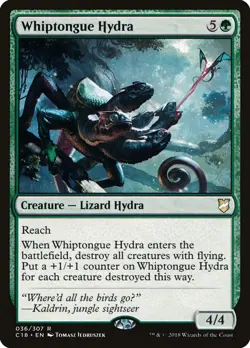 MTG Magic the Gathering Whiptongue Hydra (36/358) Commander 2018 LP - Image 1