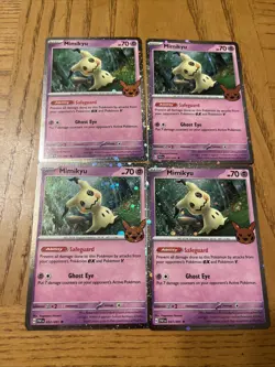 Pokemon Mimikyu Trick Or Trade (2023) 097/193 Holo Halloween Pikachu Stamped Lot - Image 1