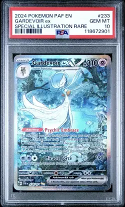 2024 Pokemon Paldean Fates Gardevoir ex Full Art SIR #233/091 PSA 10 - Image 3