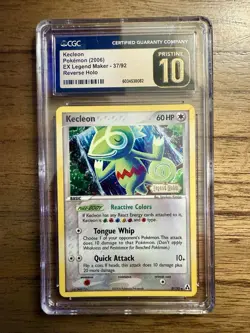 Pokemon TCG Kecleon 37 Reverse Holo *SWIRL* Legend Maker CGC PRISTINE 10 *POP 2* - Image 1