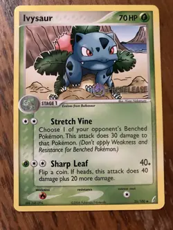 Pokemon IVYSAUR Prerelease EX Crystal Guardians 35/100 Promo - Image 1