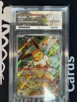 Pokemon TCG 1x Eevee - Full Art - Black Star Promo - SVP 173 ACE Grading - 10 - Image 1