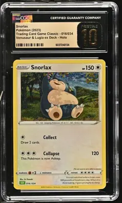 BLACK LABEL CGC 10 PRISTINE Snorlax 016/034 TCG Classic Venusaur Deck Pokemon - Image 1