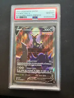 2021 Pokemon SWSH Evolving Skies #189 FA Umbreon V PSA 10 GEM MINT FRENCH - Image 1