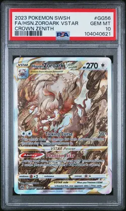 2023 POKEMON SWORD & SHIELD CROWN ZENITH FULL ART/HISUIAN ZOROARK VSTAR PSA 10 - Image 1