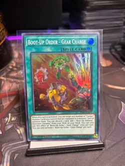 Yu-Gi-Oh! Boot-Up Order - Gear Charge 1st Ed. FIGA-EN003 Super Rare NM/LP x1 - Image 1