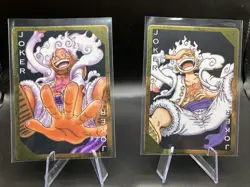 One Piece Golden Playing Cards Monkey.D.Luffy Gear 5 Set of 2 Jokers Jump Festa - Image 1