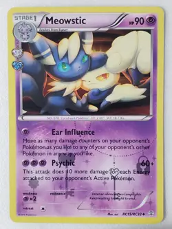 HOLO Meowstic RC15/RC32 VLP / NM XY Generations Radiant Collection Pokemon Card - Image 1